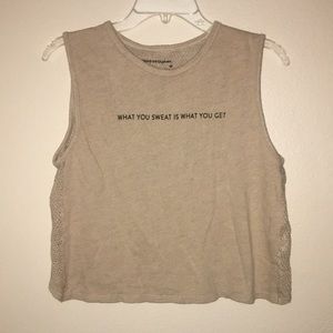 What you sweat is what you get tank
